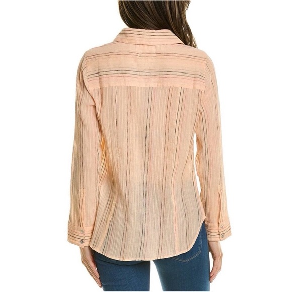 Chaser Crinkle Button Down Top - Picture 2 of 12